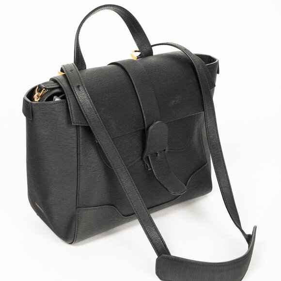 Senreve Midi Maestra Black Textured-Leather Backpack - Picture 7 of 16